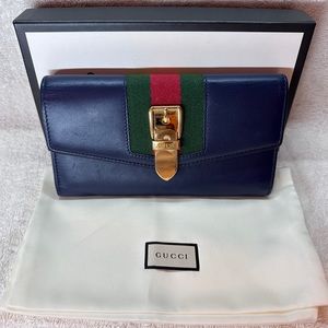 Authentic Gucci Sylvie Long Leather Wallet